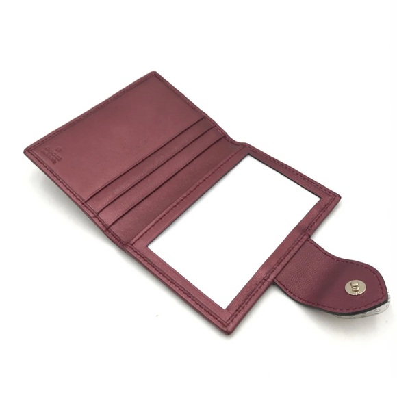 Gucci heart snap French wallet with metalic monogram bifold card wallet with box - Picture 4 of 14